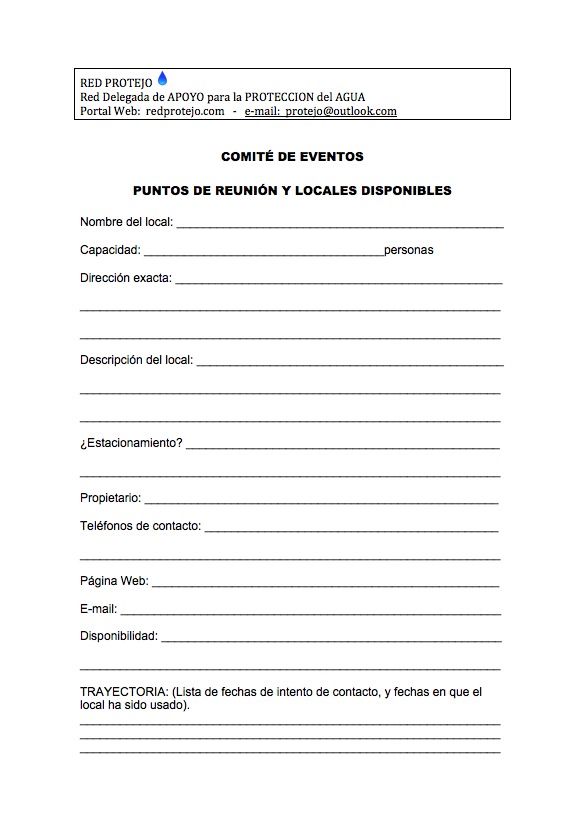 Hoja locales disponibles